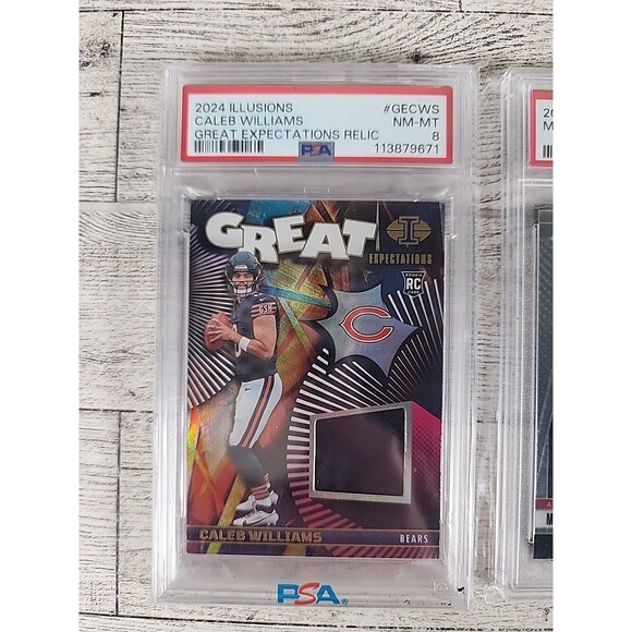 PSA Slab Graded NFL Panini Rookie Card Lot Of 3 Caleb Williams JJ McCarthy Penix - Picture 4 of 8